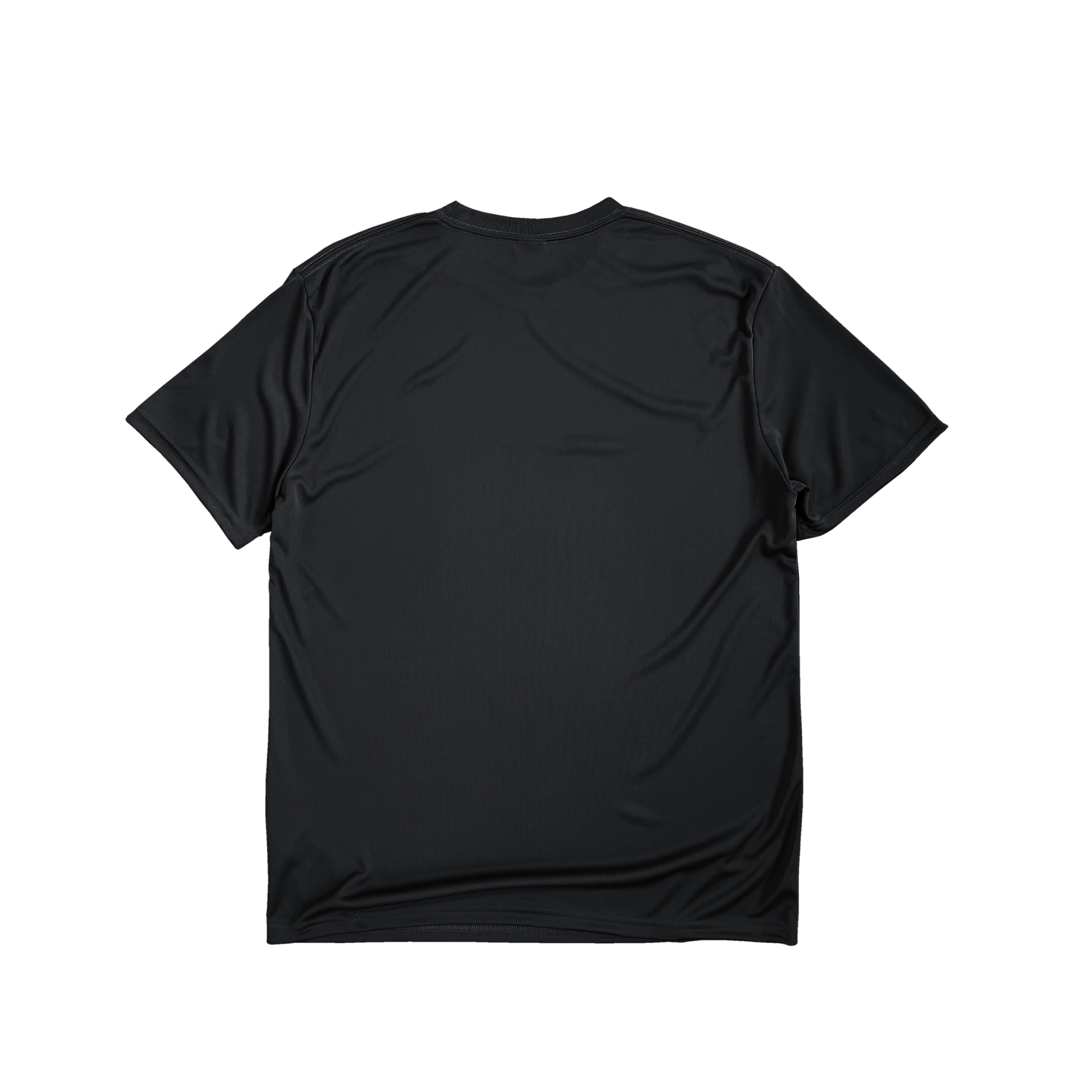 Flat Lay of GOEX Unisex and Men's Eco Poly Tee in Black