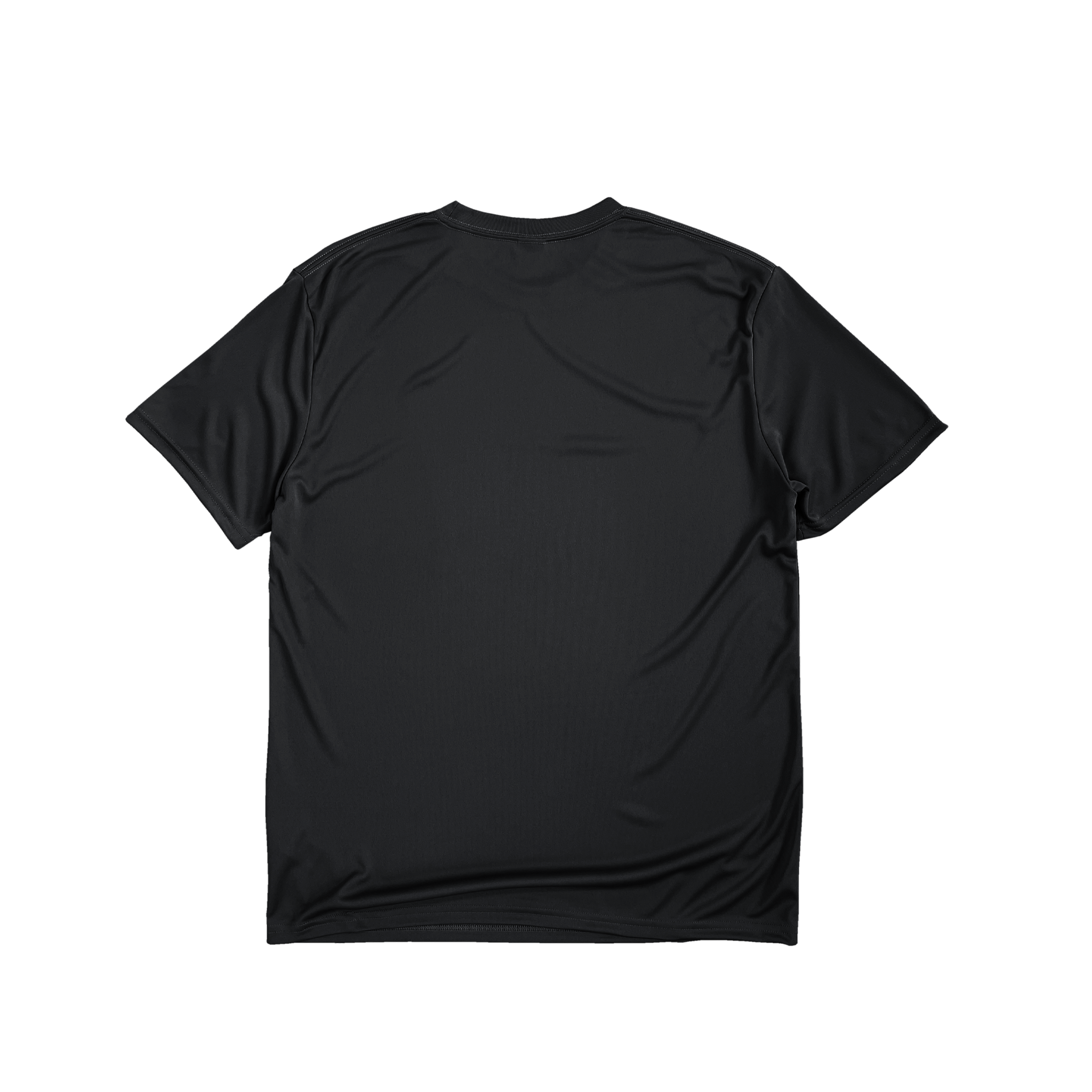 Flat Lay of GOEX Unisex and Men's Eco Poly Tee in Black