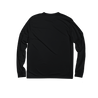 Back Flat Lay of GOEX Unisex and Men's Eco Poly LS Tee in Black