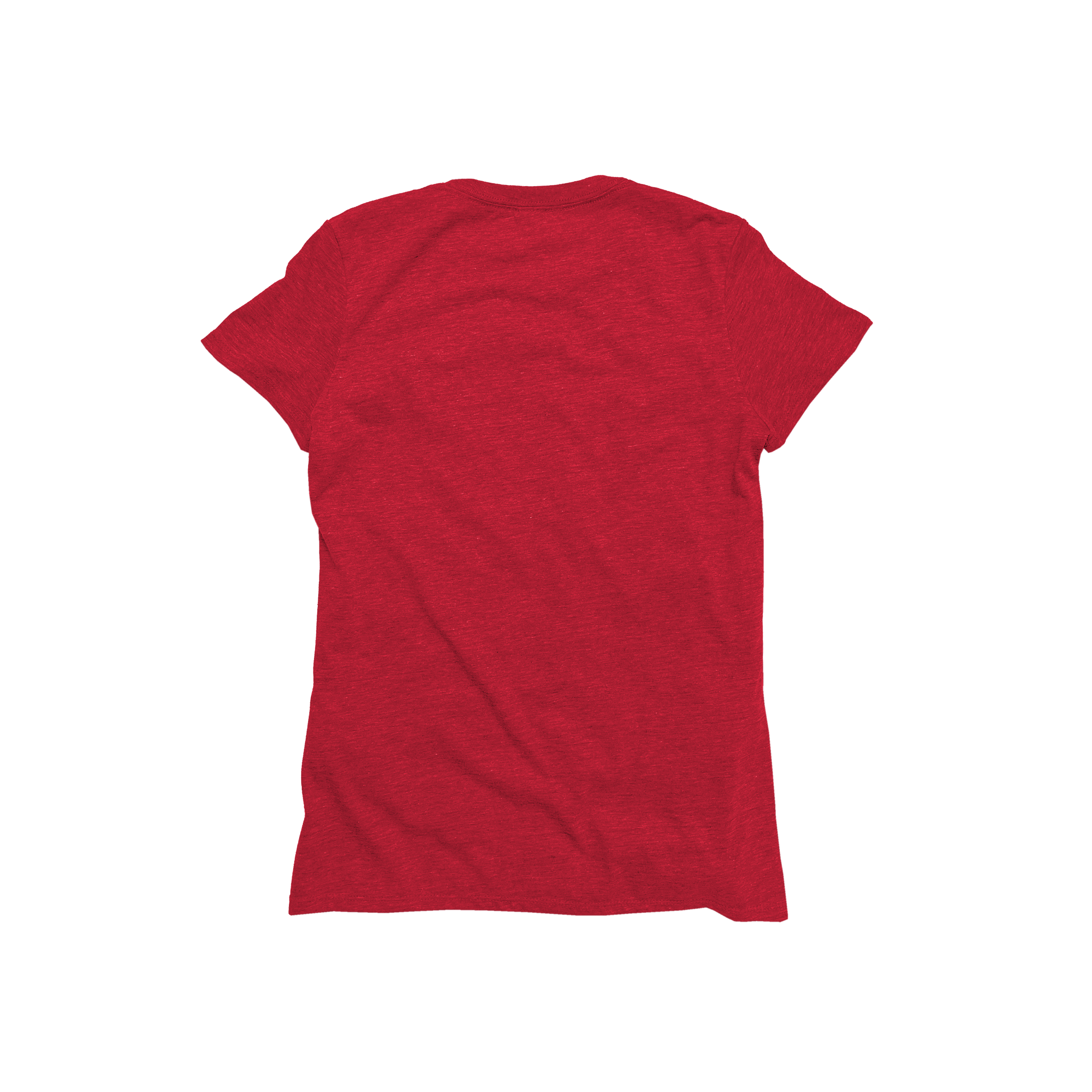 Back Flat Lay of GOEX Ladies Eco Triblend Tee in Red