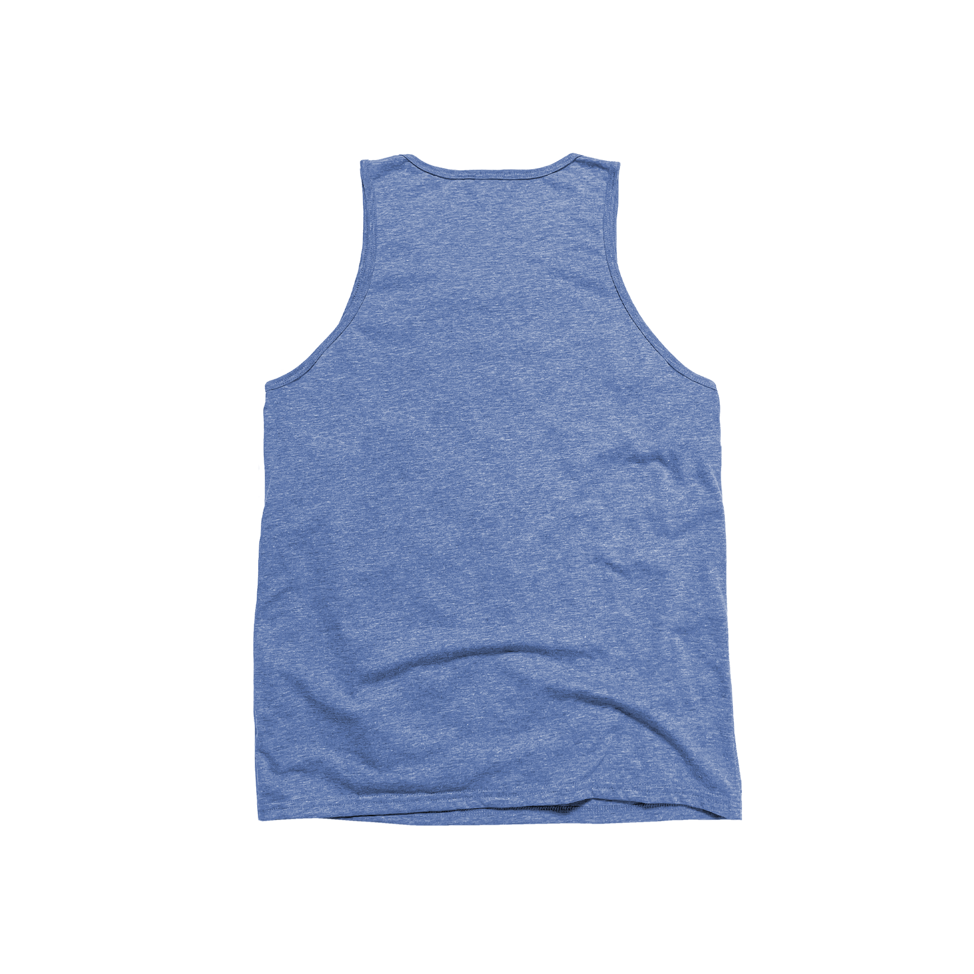 Back Flat Lay of GOEX Unisex and Men's Eco Triblend Tank in Light Blue