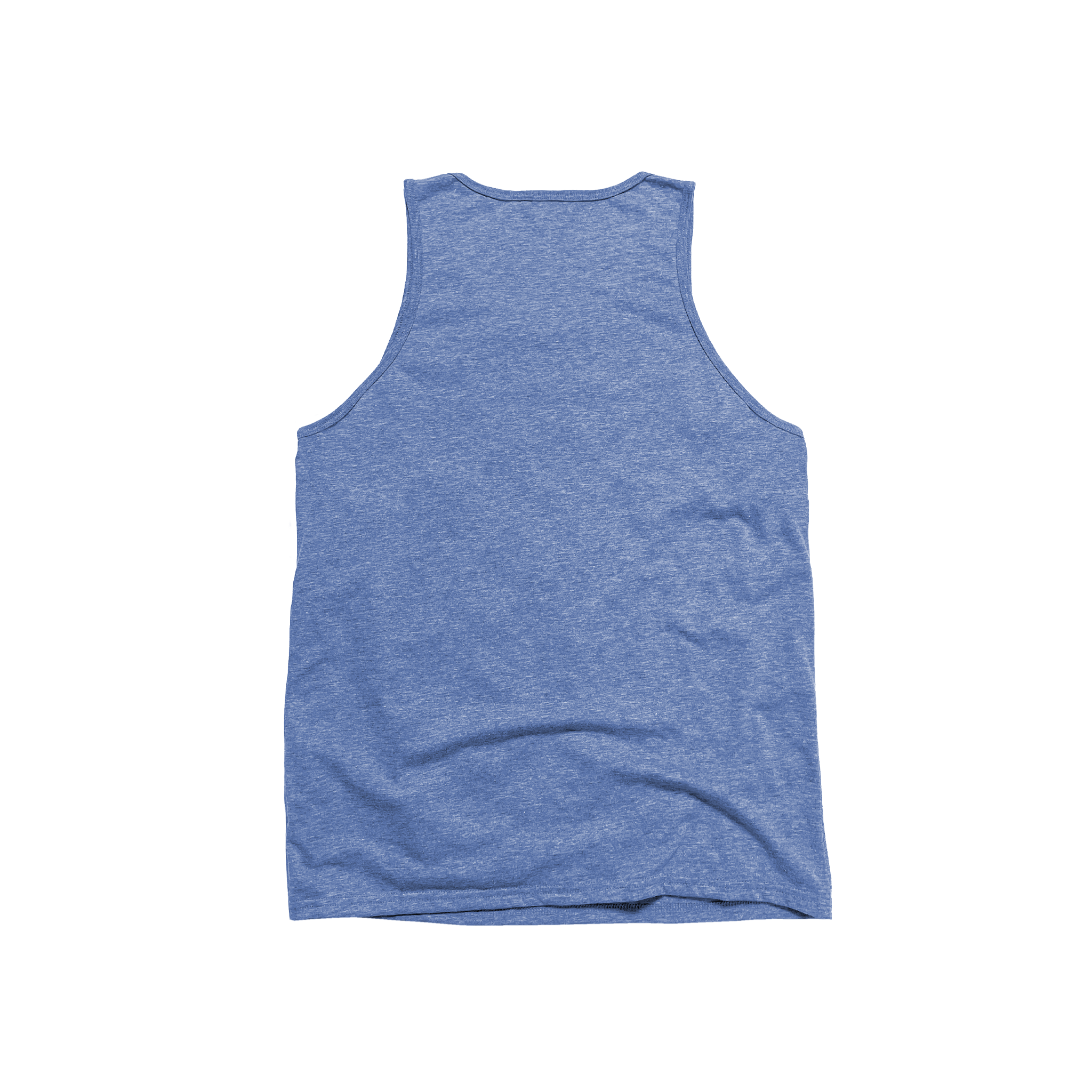 Back Flat Lay of GOEX Unisex and Men's Eco Triblend Tank in Light Blue