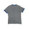Back Flat Lay of GOEX Unisex and Men's Triblend Ringer Tee in Royal/Heather Grey