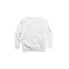 Back Flat Lay of GOEX Youth Fleece Crew in White