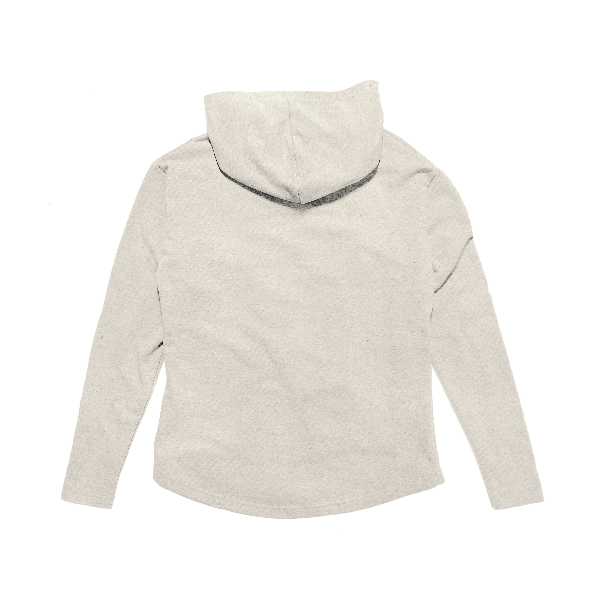 Back Flat Lay of GOEX Ladies Fleece Hoodie in Ivory