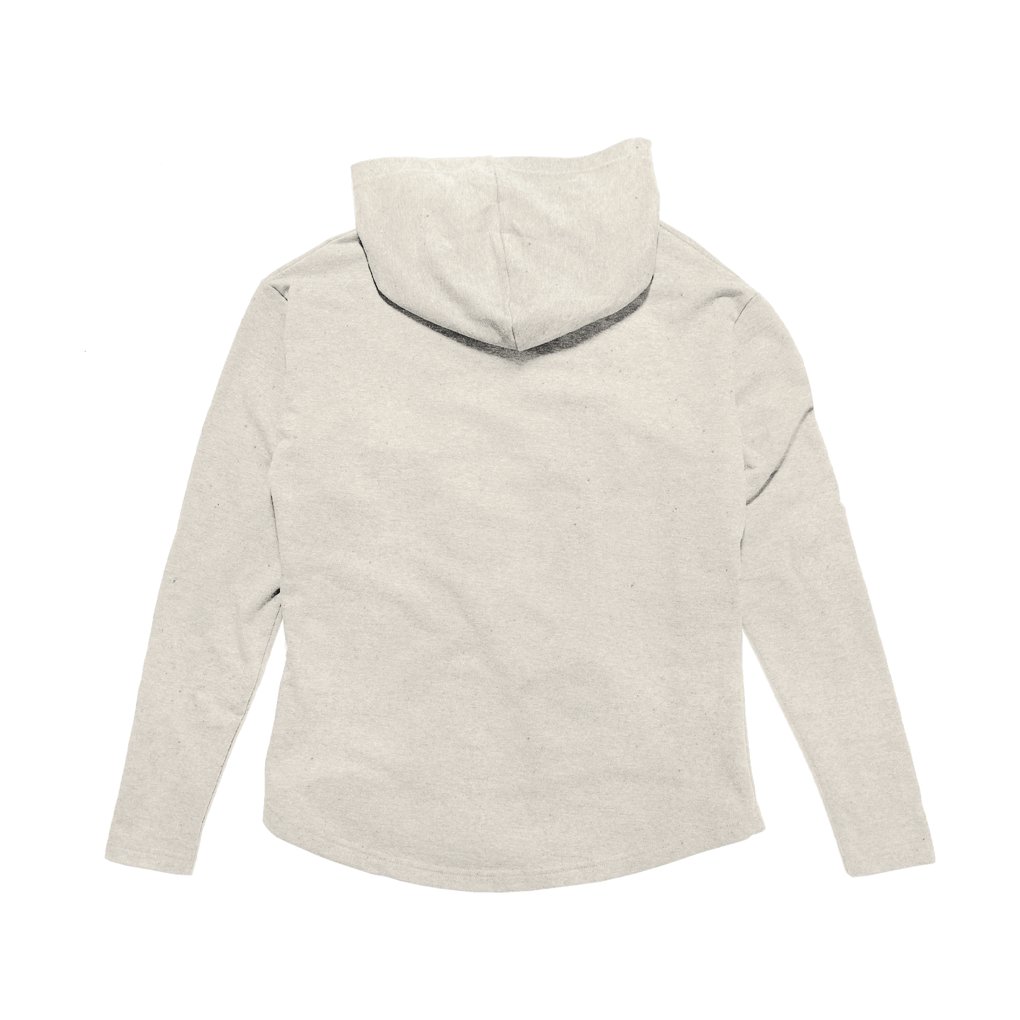 Back Flat Lay of GOEX Ladies Fleece Hoodie in Ivory