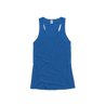 Front Flat Lay of GOEX Ladies Eco Triblend Rib Tank in Royal