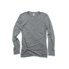 Front Flat Lay of GOEX Ladies Long Sleeve Eco Triblend Tee in Heather Grey
