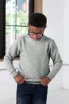 Boy Model wearing GOEX Youth Fleece Crew in Oxford
