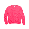 Front Flat Lay of GOEX Unisex and Men's Fleece Crew in Neon Pink
