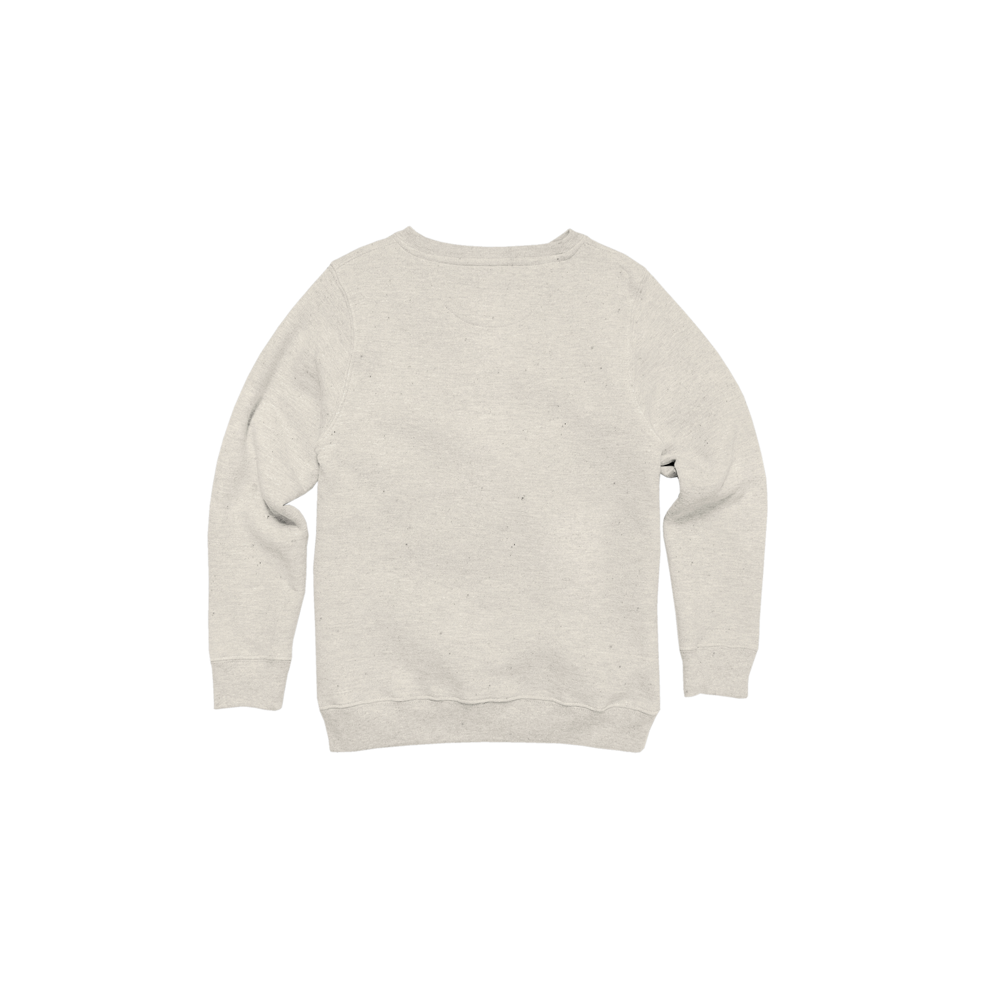 Back Flat Lay of GOEX Youth Fleece Crew in Ivory