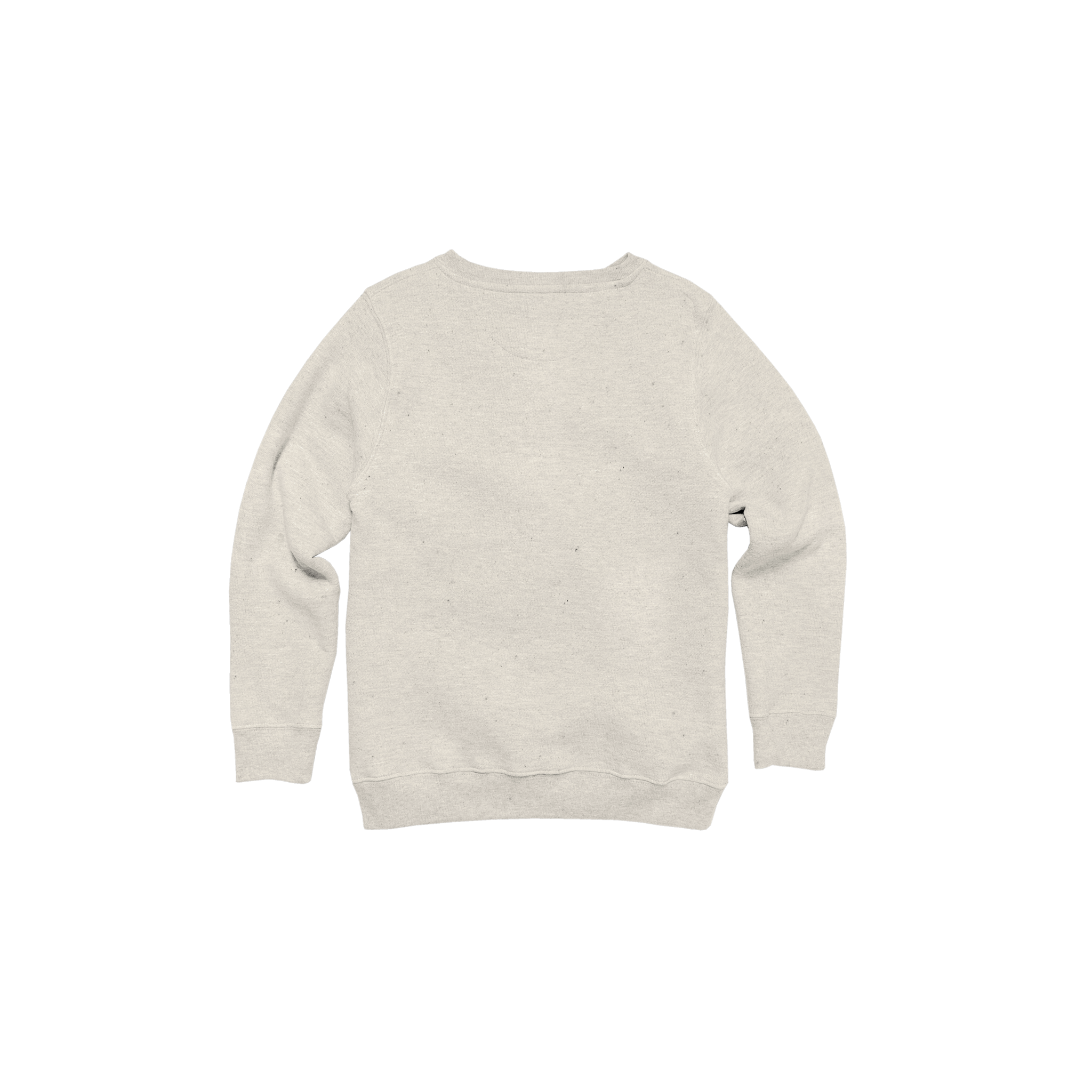 Back Flat Lay of GOEX Youth Fleece Crew in Ivory