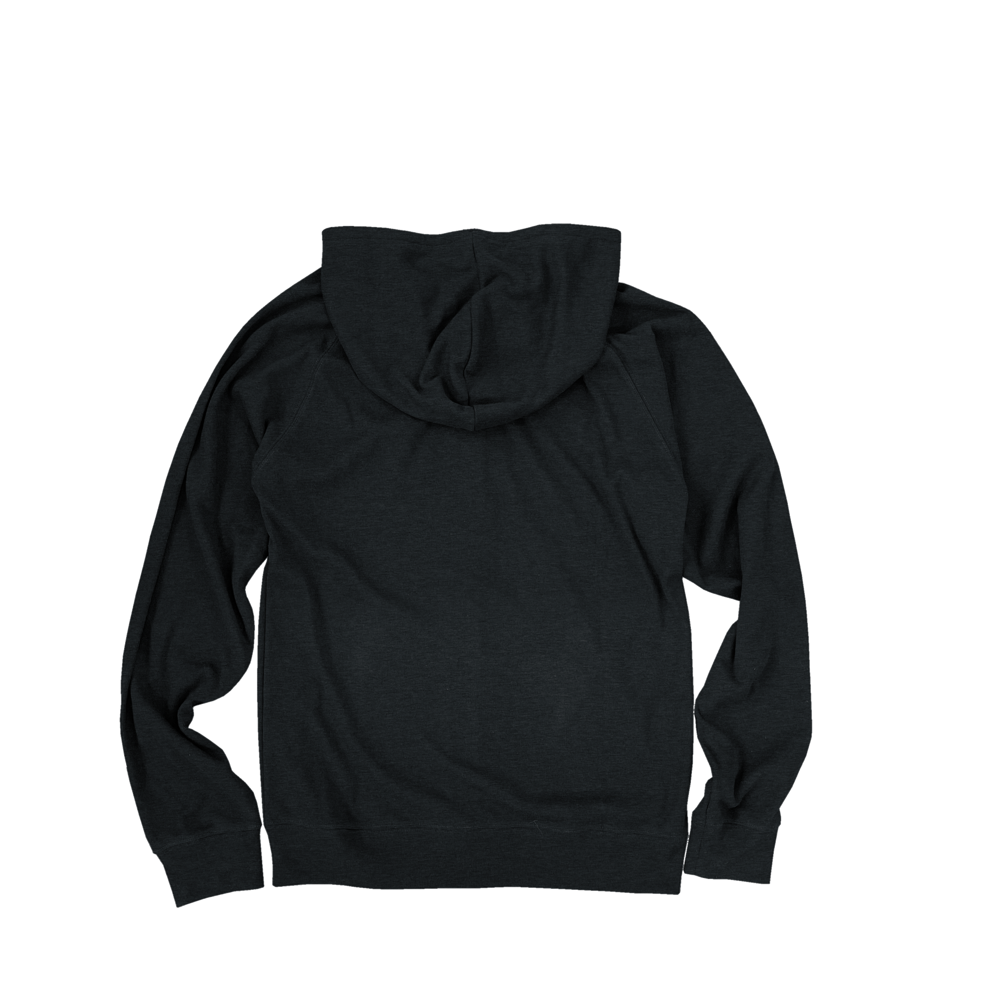 Back Flat Lay of GOEX Unisex and Men's Rib Full Zip in Charcoal