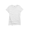 Front Flat Lay of GOEX Ladies Cotton Tee in White