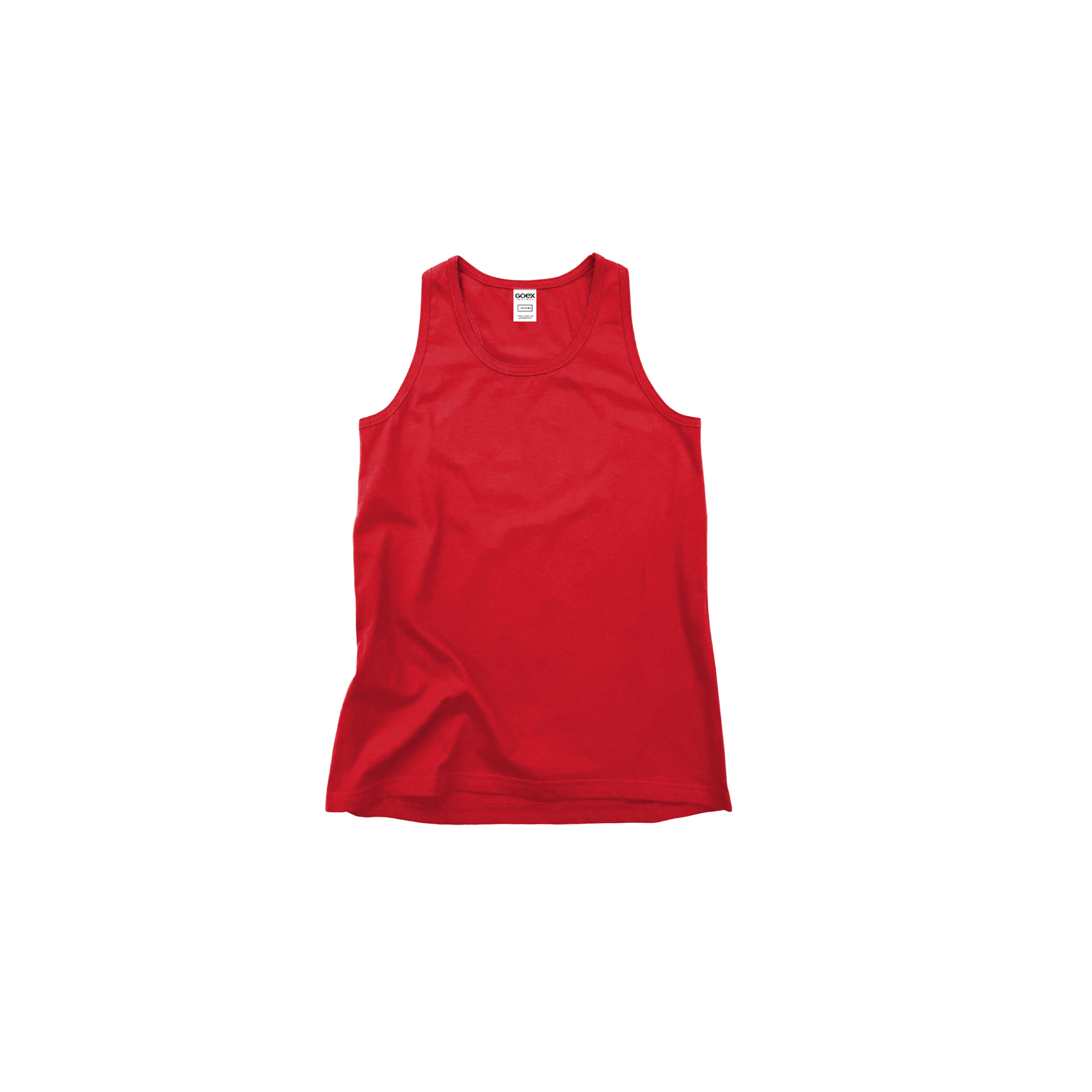 Front Flat Lay of GOEX Youth Cotton Tank in Red