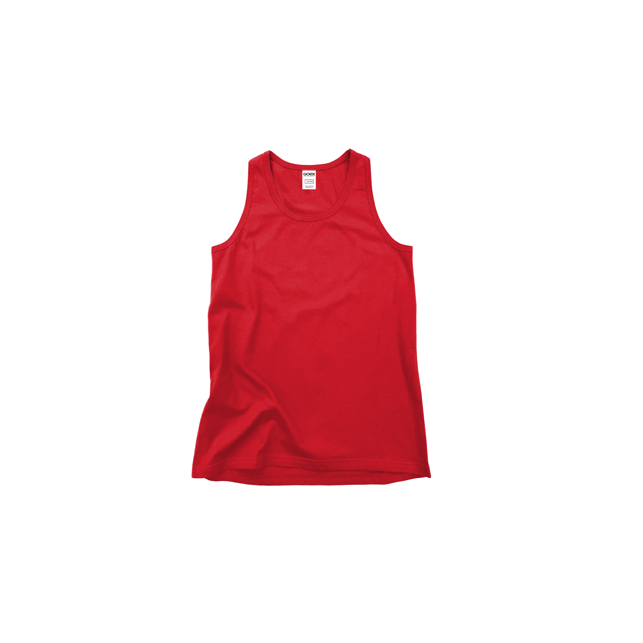 Front Flat Lay of GOEX Youth Cotton Tank in Red