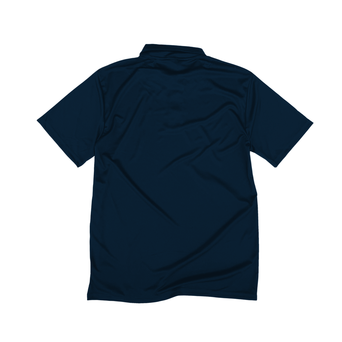 Back Flat Lay of GOEX Unisex and Men's Eco Poly Polo in Navy