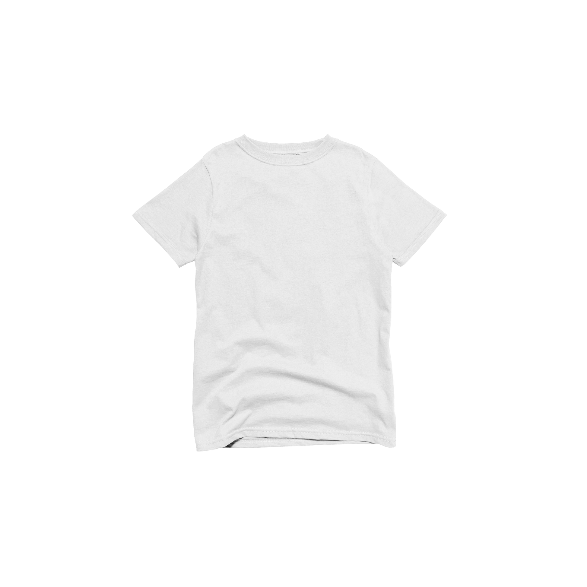 Front Flat Lay of GOEX Youth Standard Cotton Tee in White