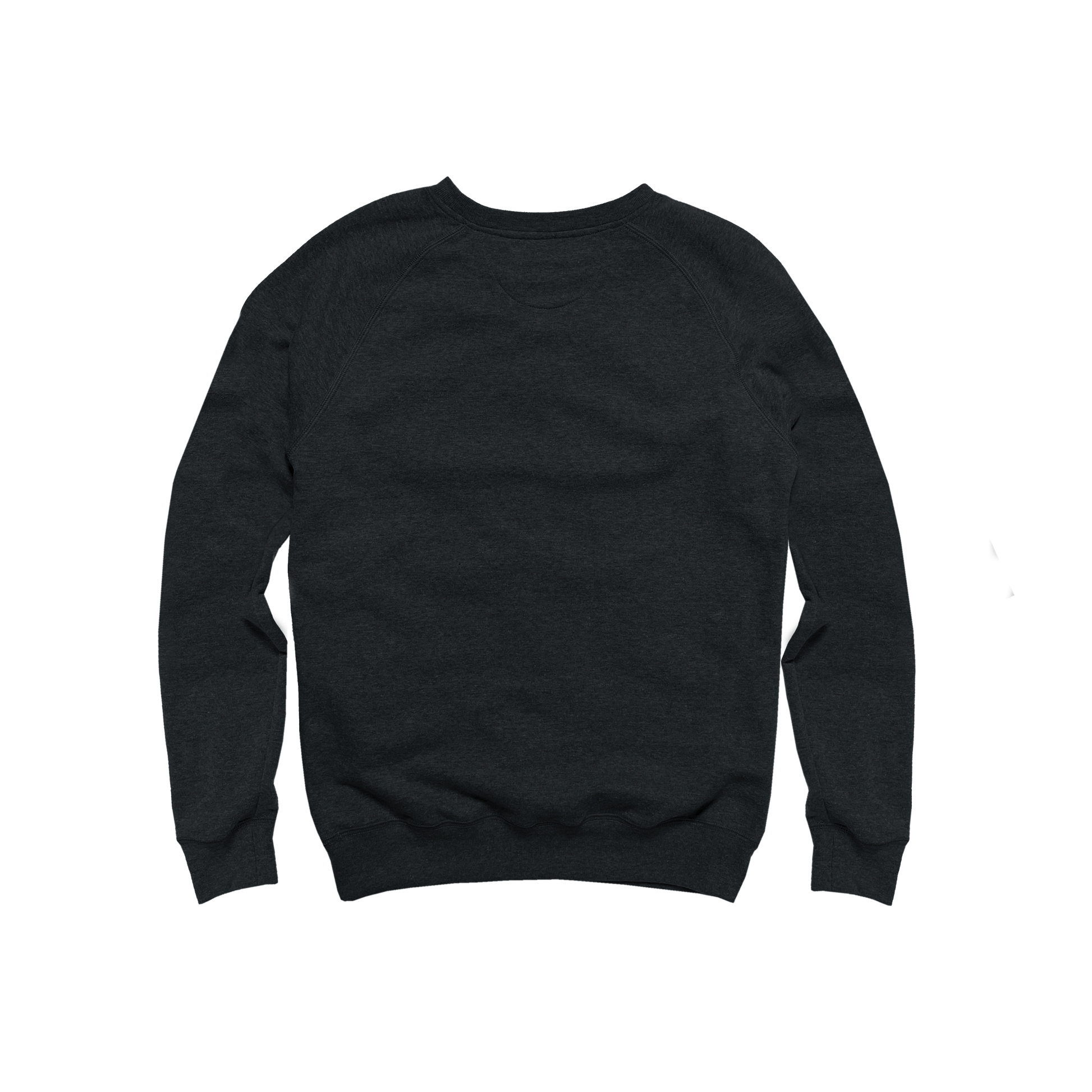 Back Flat Lay of GOEX Ladies Fleece Crew in Charcoal