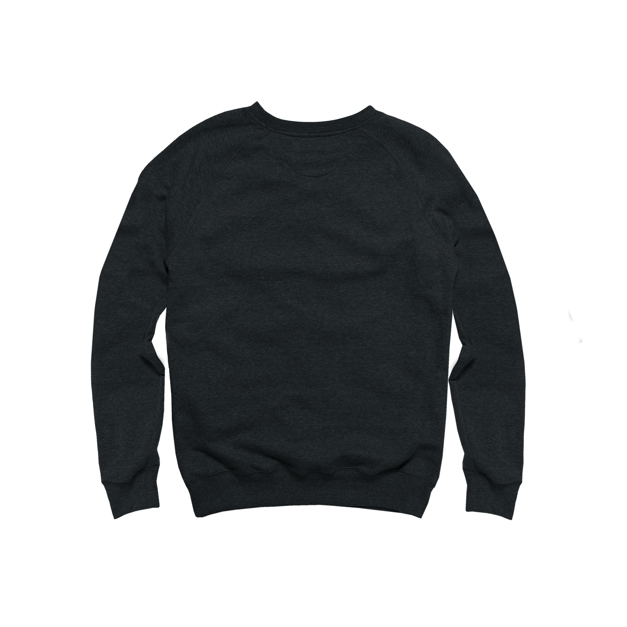 Back Flat Lay of GOEX Ladies Fleece Crew in Charcoal