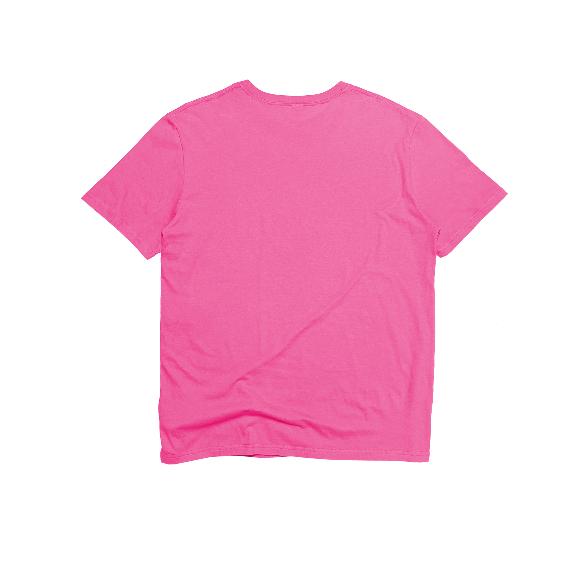 Back Flat Lay of GOEX Unisex and Men's Cotton Tee in Bubblegum