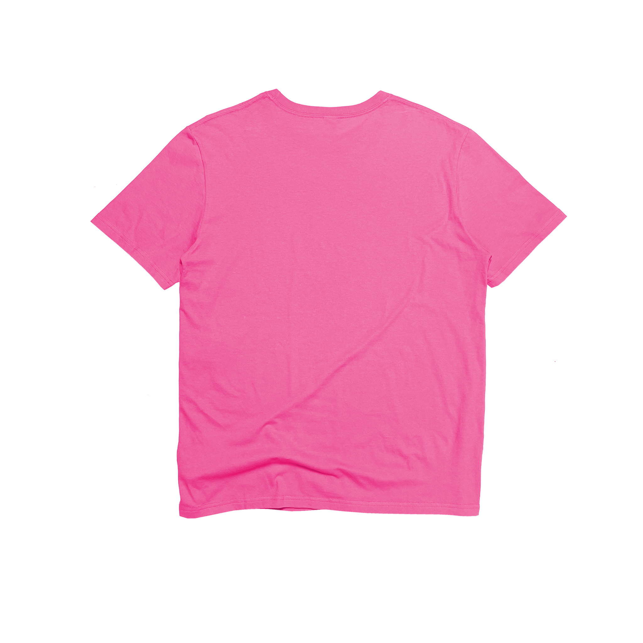 Back Flat Lay of GOEX Unisex and Men's Cotton Tee in Bubblegum