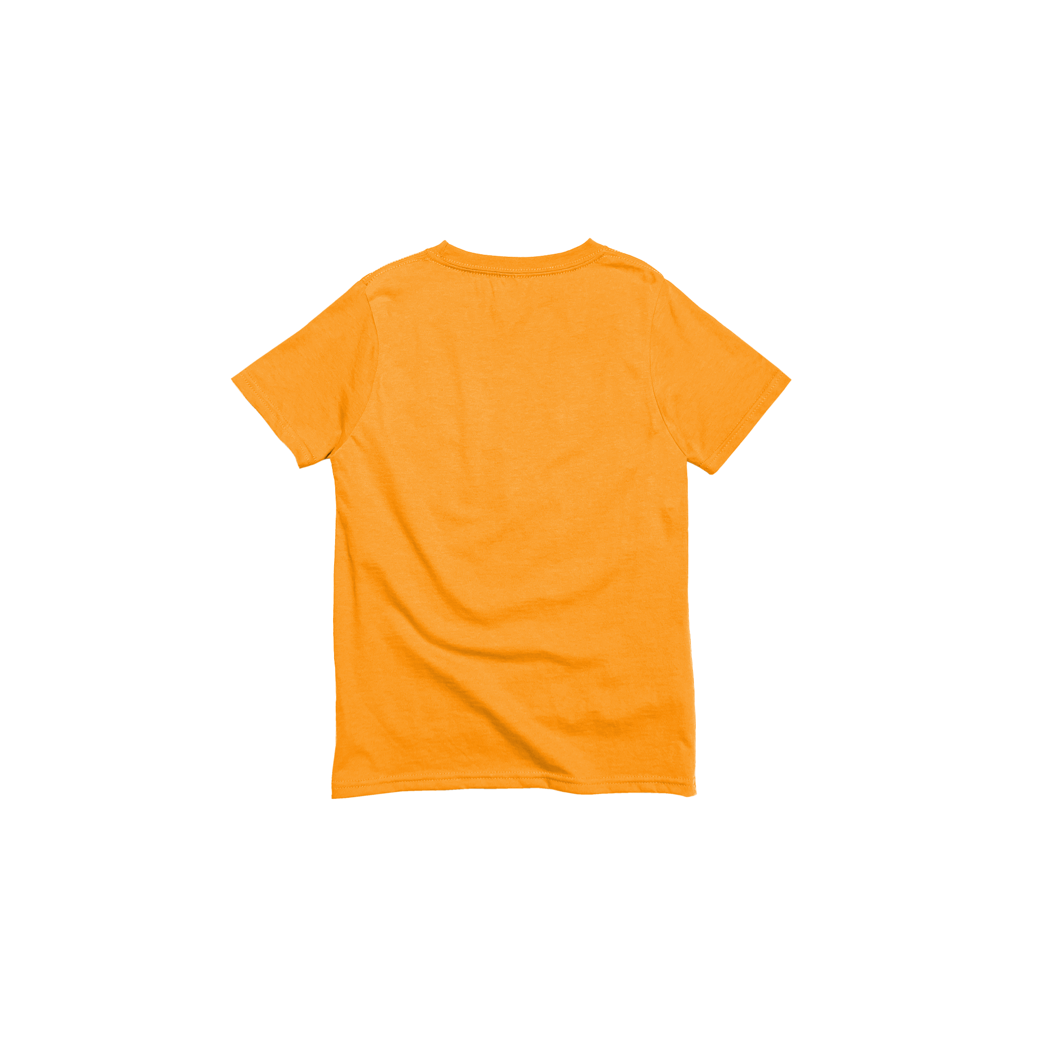 Back Flat Lay of GOEX Youth Cotton Tee in Marigold