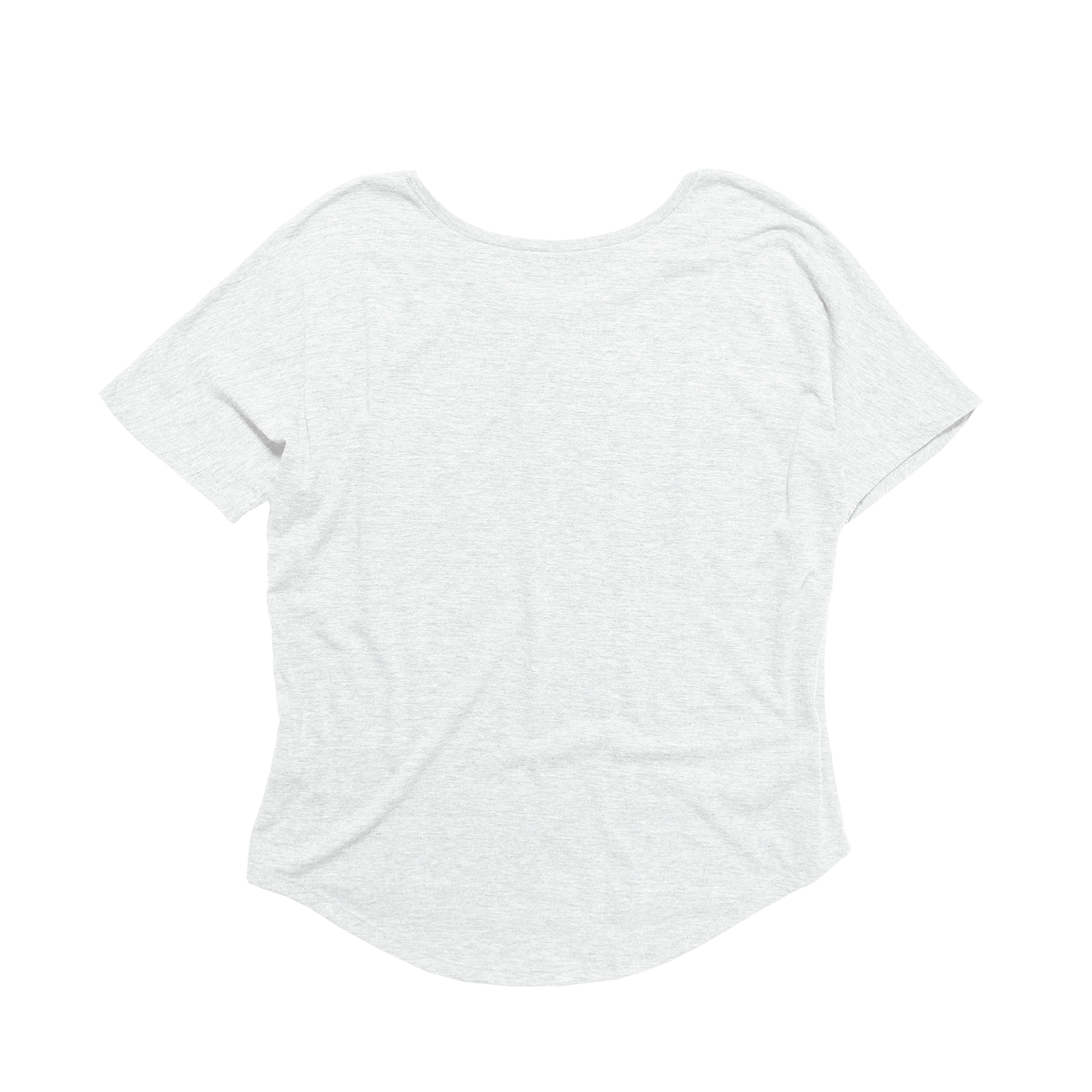 Back Flat Lay of GOEX Ladies Eco Triblend Flowy Tee in Vintage White