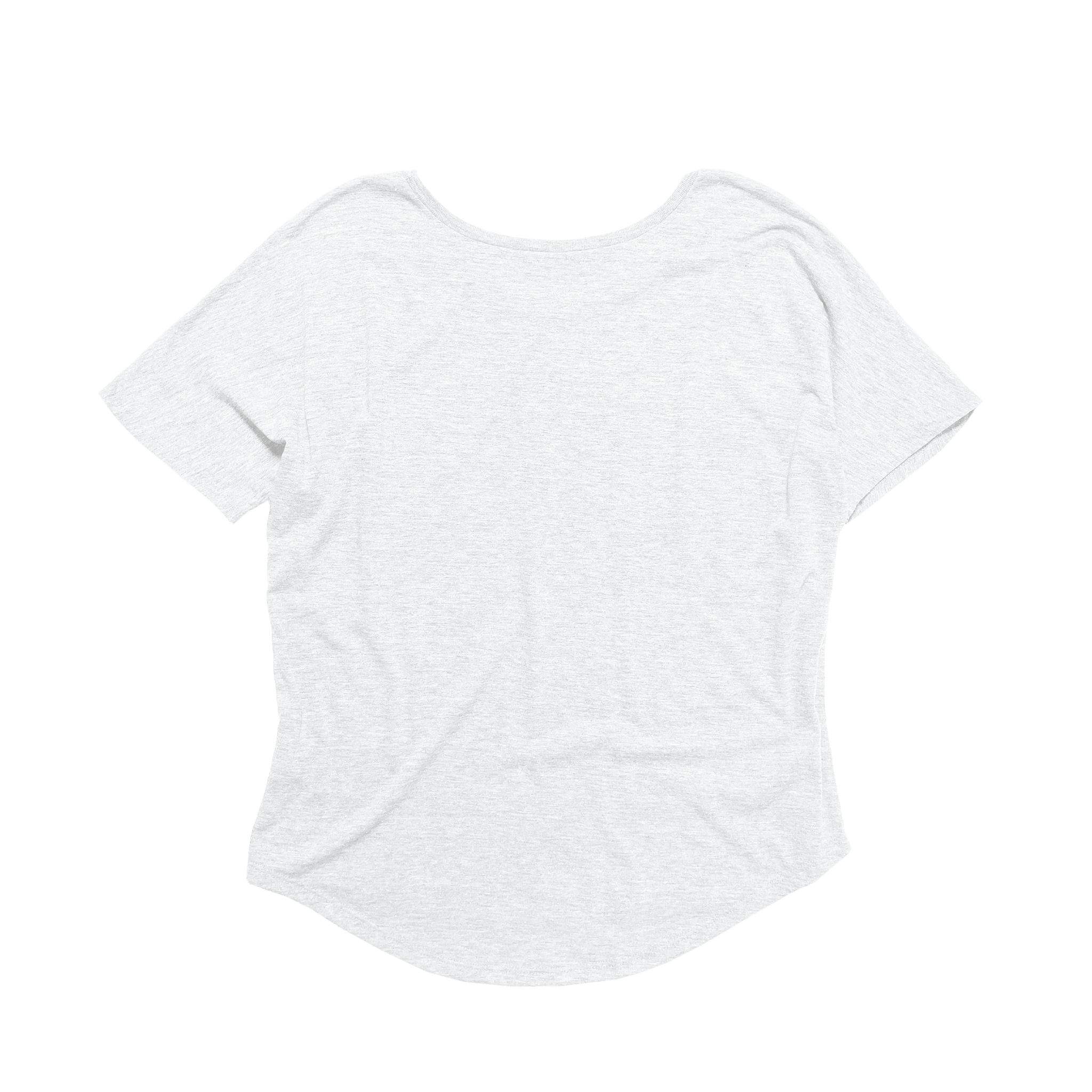 Back Flat Lay of GOEX Ladies Eco Triblend Flowy Tee in Vintage White