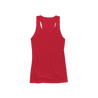 Back Flat Lay of GOEX Ladies Eco Triblend Rib Tank in Red