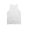 Front Flat Lay of GOEX Unisex and Men's Eco Triblend Tank in White