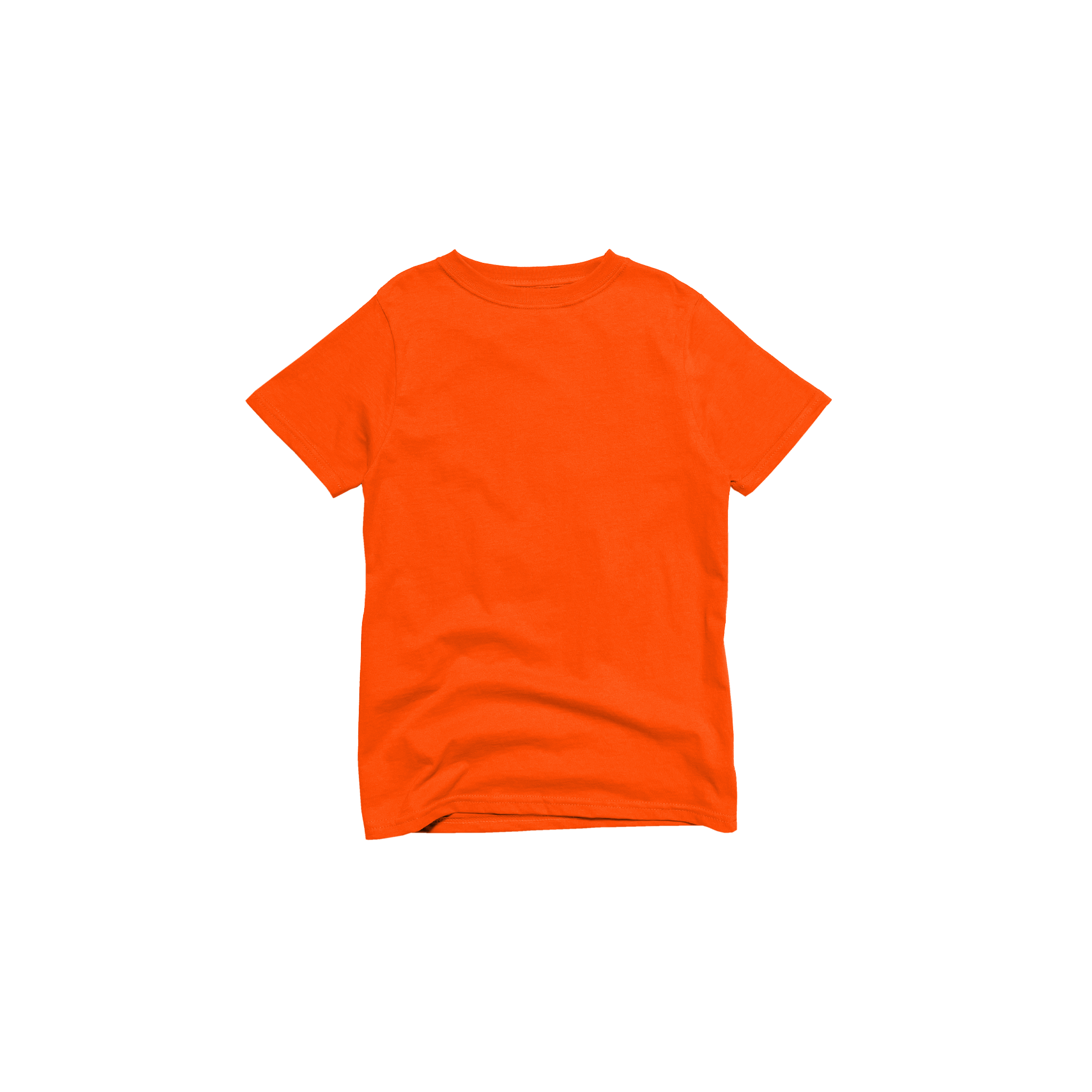 Front Flat Lay of GOEX Youth Cotton Tee in Orange