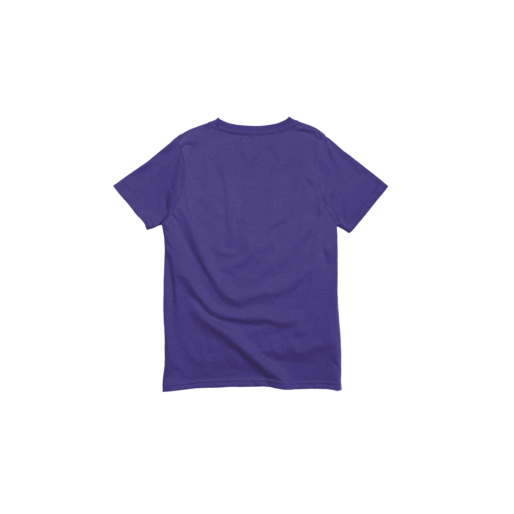 Back Flat Lay of GOEX Youth Cotton Tee in Purple
