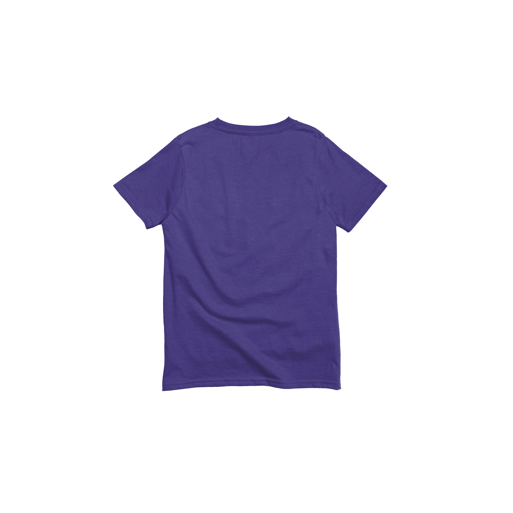 Back Flat Lay of GOEX Youth Cotton Tee in Purple
