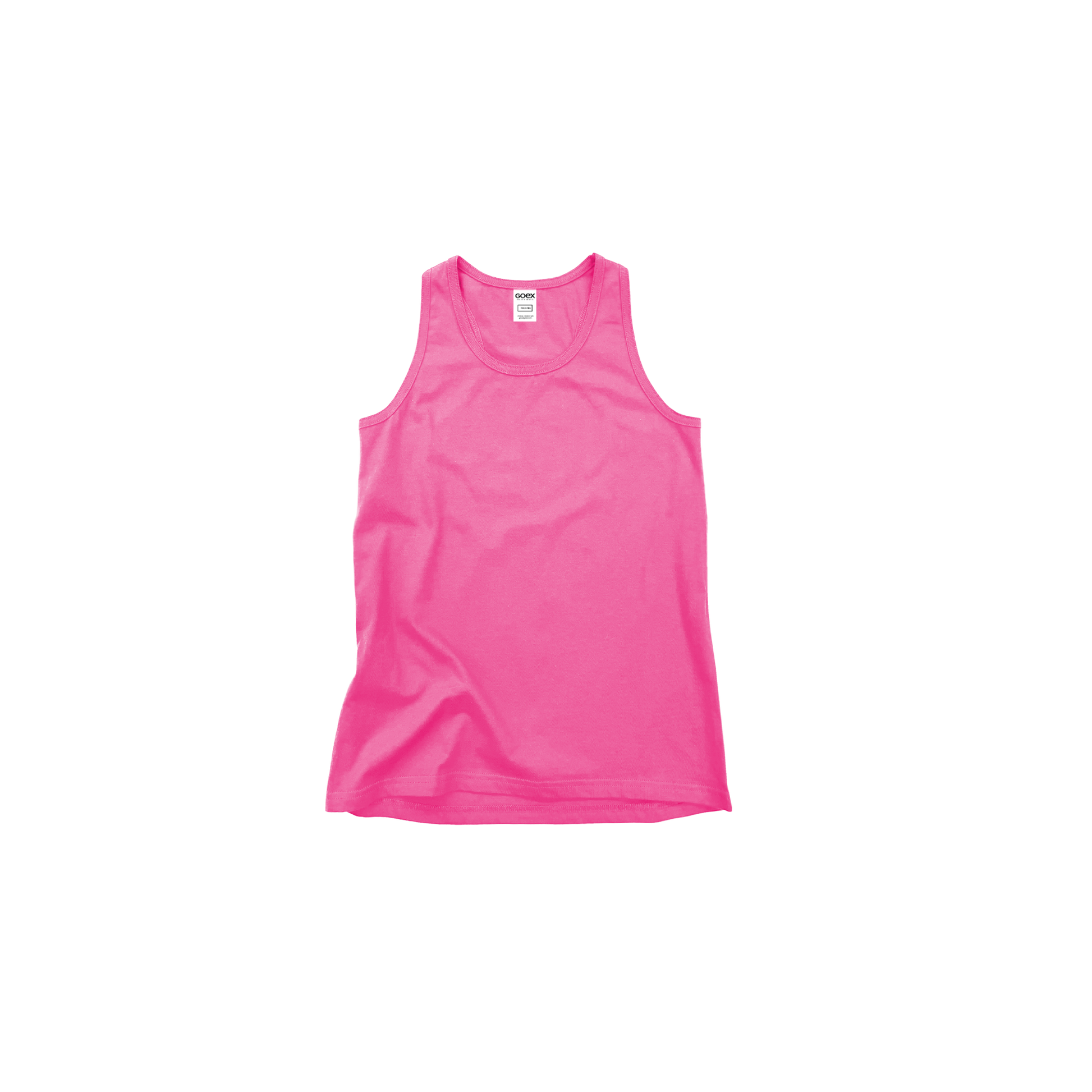 Front Flat Lay of GOEX Youth Cotton Tank in Bubblegum