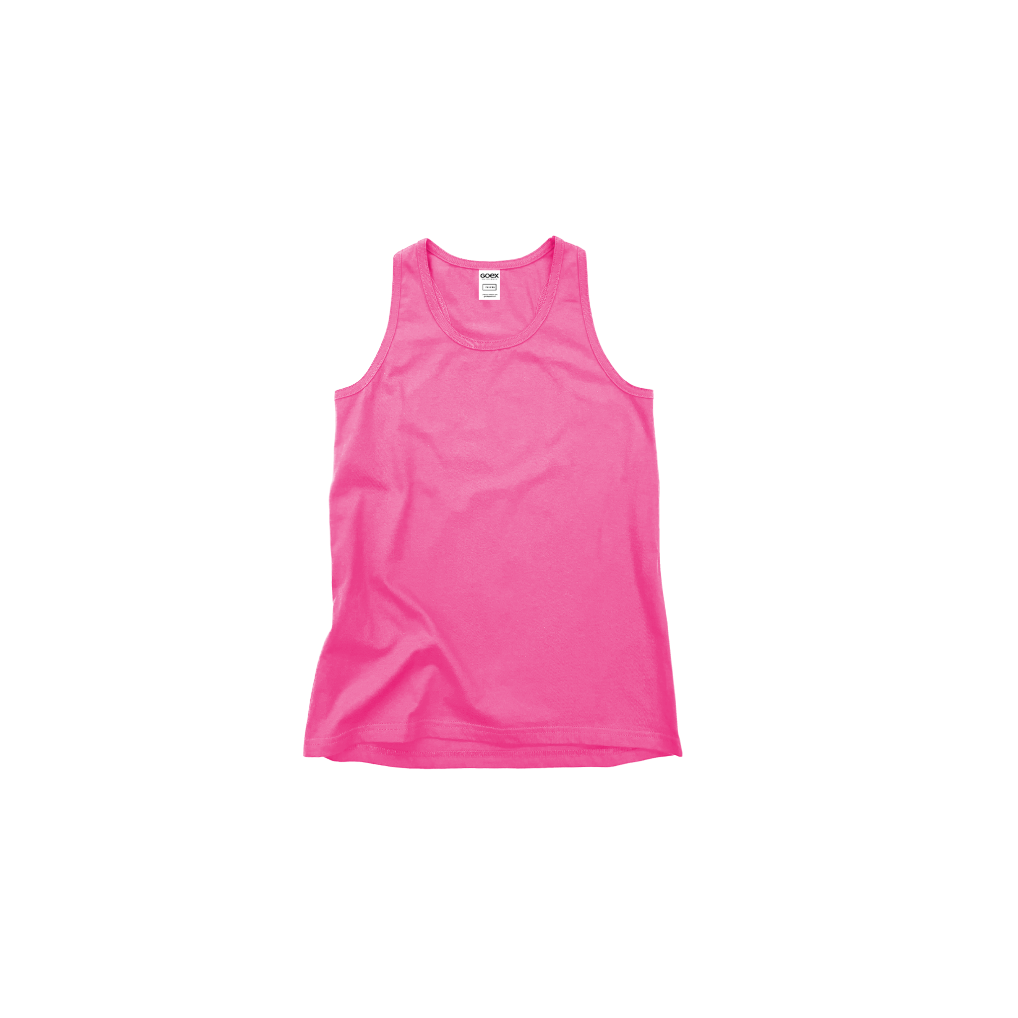 Front Flat Lay of GOEX Youth Cotton Tank in Bubblegum