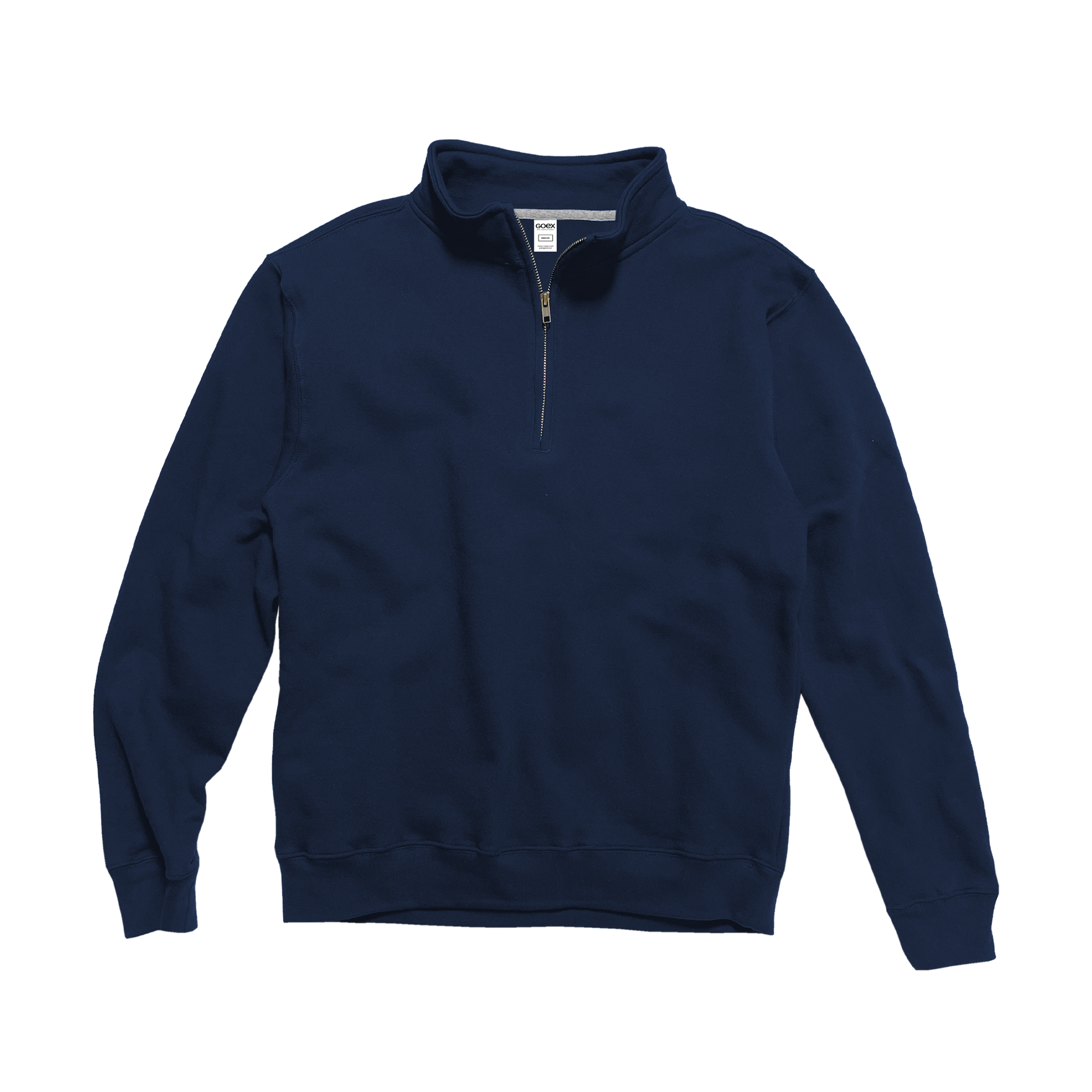 Front Flat Lay of GOEX Unisex and Men's Fleece 1/4 Zip in Navy