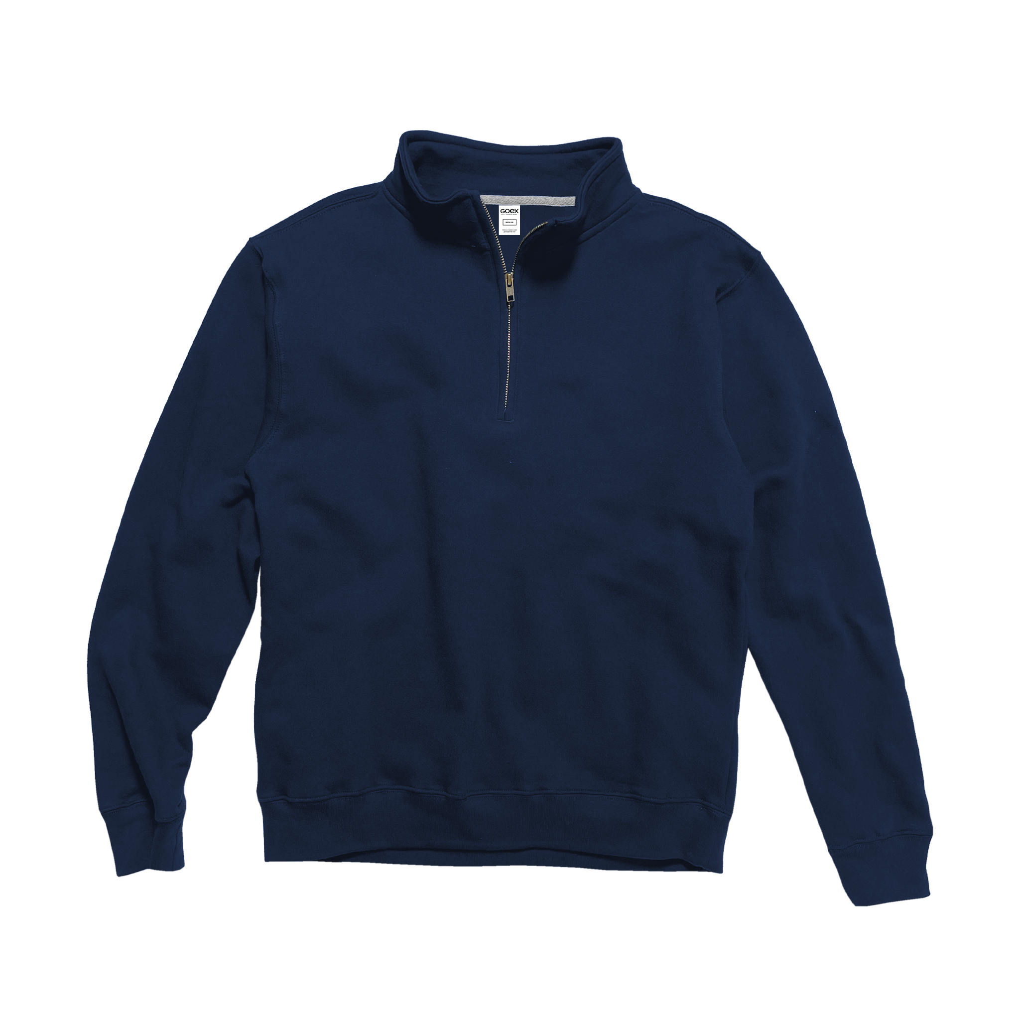 Front Flat Lay of GOEX Unisex and Men's Fleece 1/4 Zip in Navy