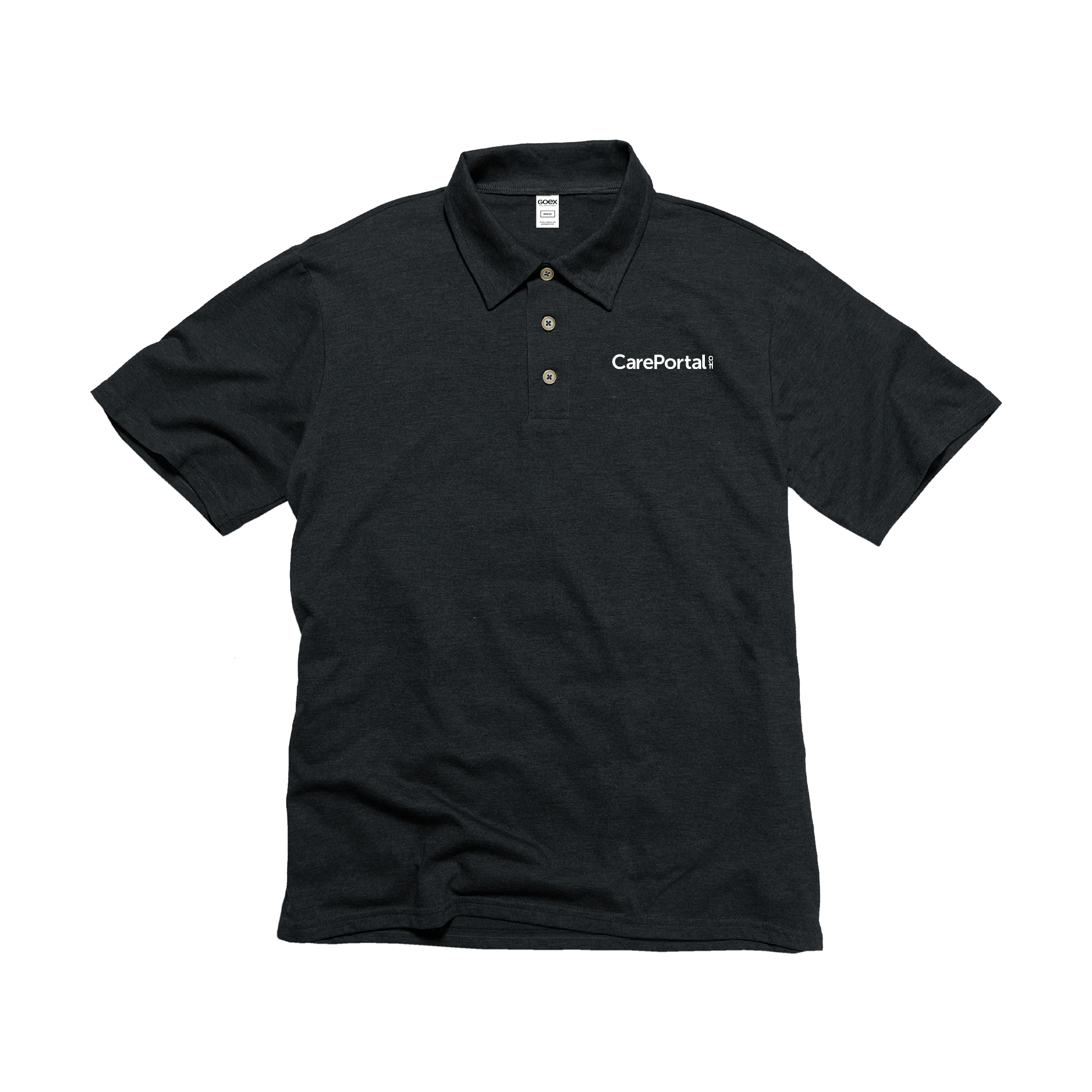 Care Portal Logo Eco Triblend Polo in Charcoal