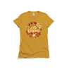 Flat Lay of GOEX Ladies Choose Kindness Eco Triblend Graphic Tee in Mustard