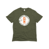 Flat Lay of Go Project Graphic Eco Triblend Tee in Olive