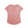 Flat Lay of GOEX Ladies Snowflake Eco Triblend Graphic Tee in Rose