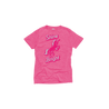 Flat Lay of GOEX Youth Shine Bright Eco Triblend Graphic Tee in Neon Pink